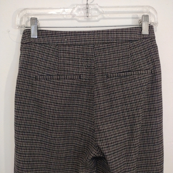 H&M - Houndstooth Ankle Burgundy Pants - Picture 8 of 12